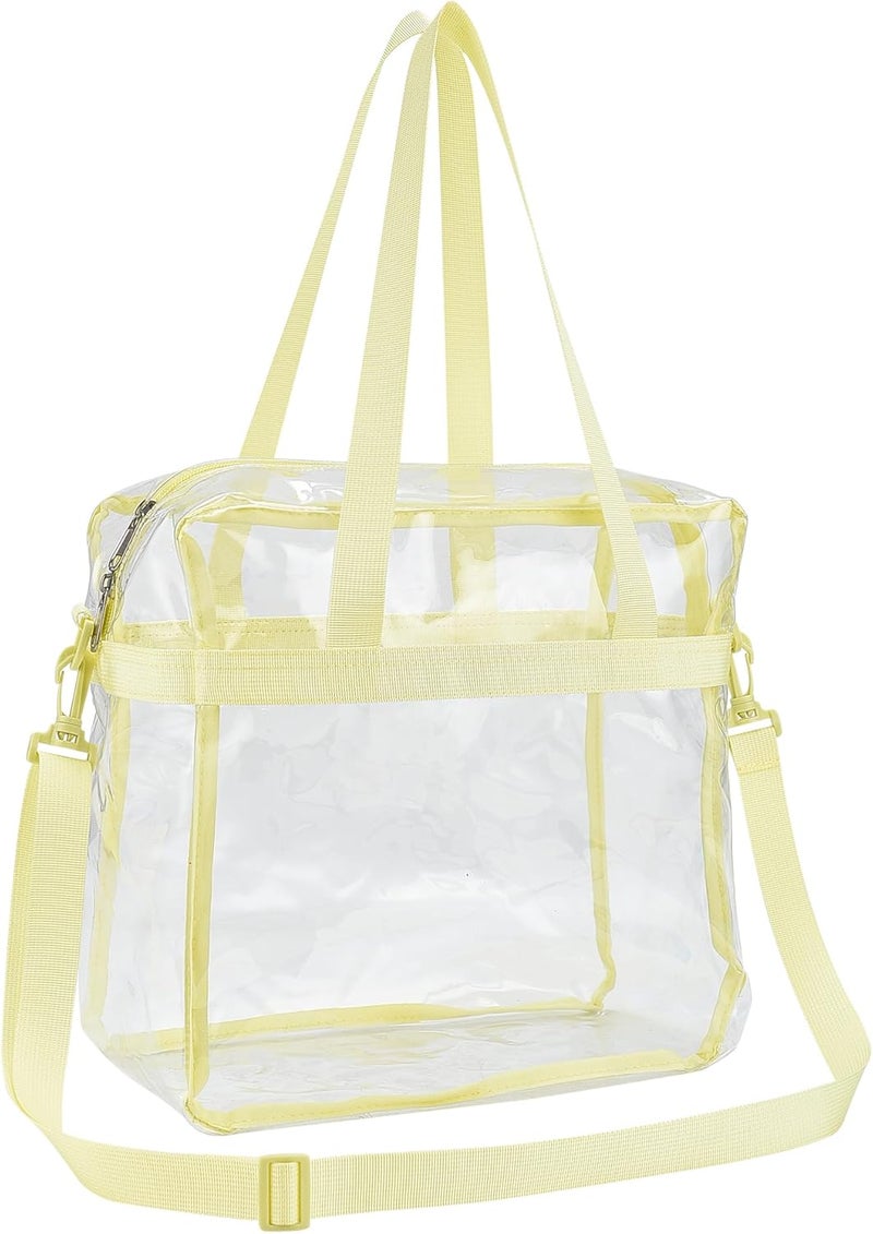 USPECLARE Clear Tote Bag for Stadium Events, 12x6x12 Transparent Stadium Bag for Work, Sports Games,Gym，Concerts - Image 1